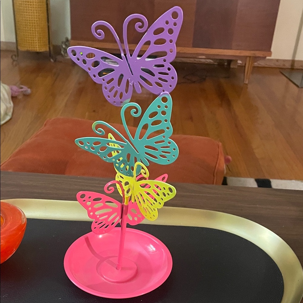 RARE Colorful 13” Butterfly Jewelry Holder